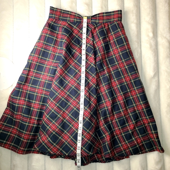 Modcloth Blue and Red Midi A-line Skirt - Picture 12 of 12